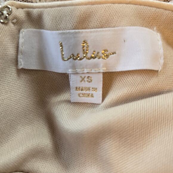 Lulus Destined for Romance Maxi Dress Women's XS Beige White Sequin Bridal - Picture 10 of 16